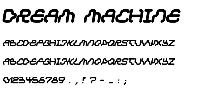 Dream machine font